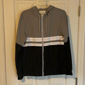 Grey & Black Windbreaker
